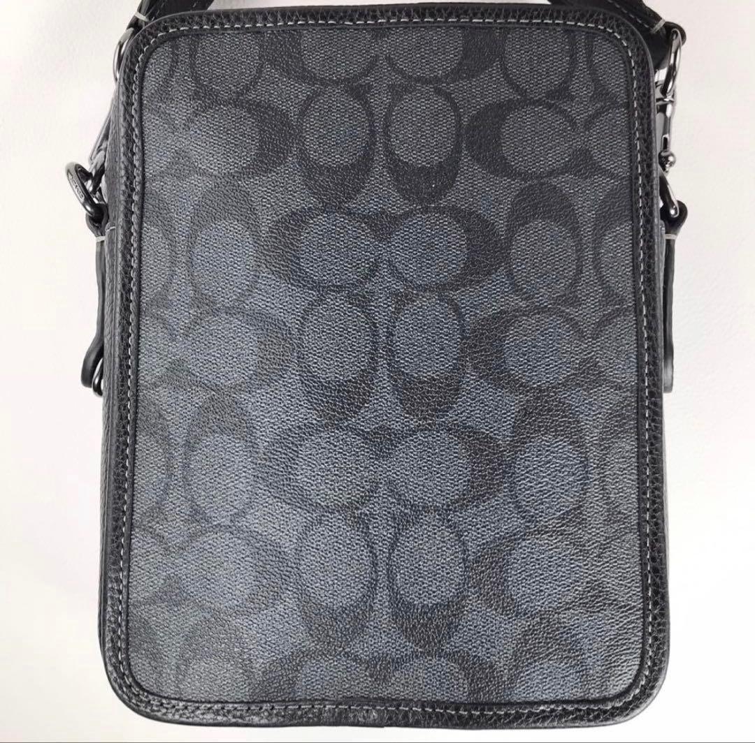 【美品】COACH コーチ クロスボディ メンズショルダーバッグ CC009 黒