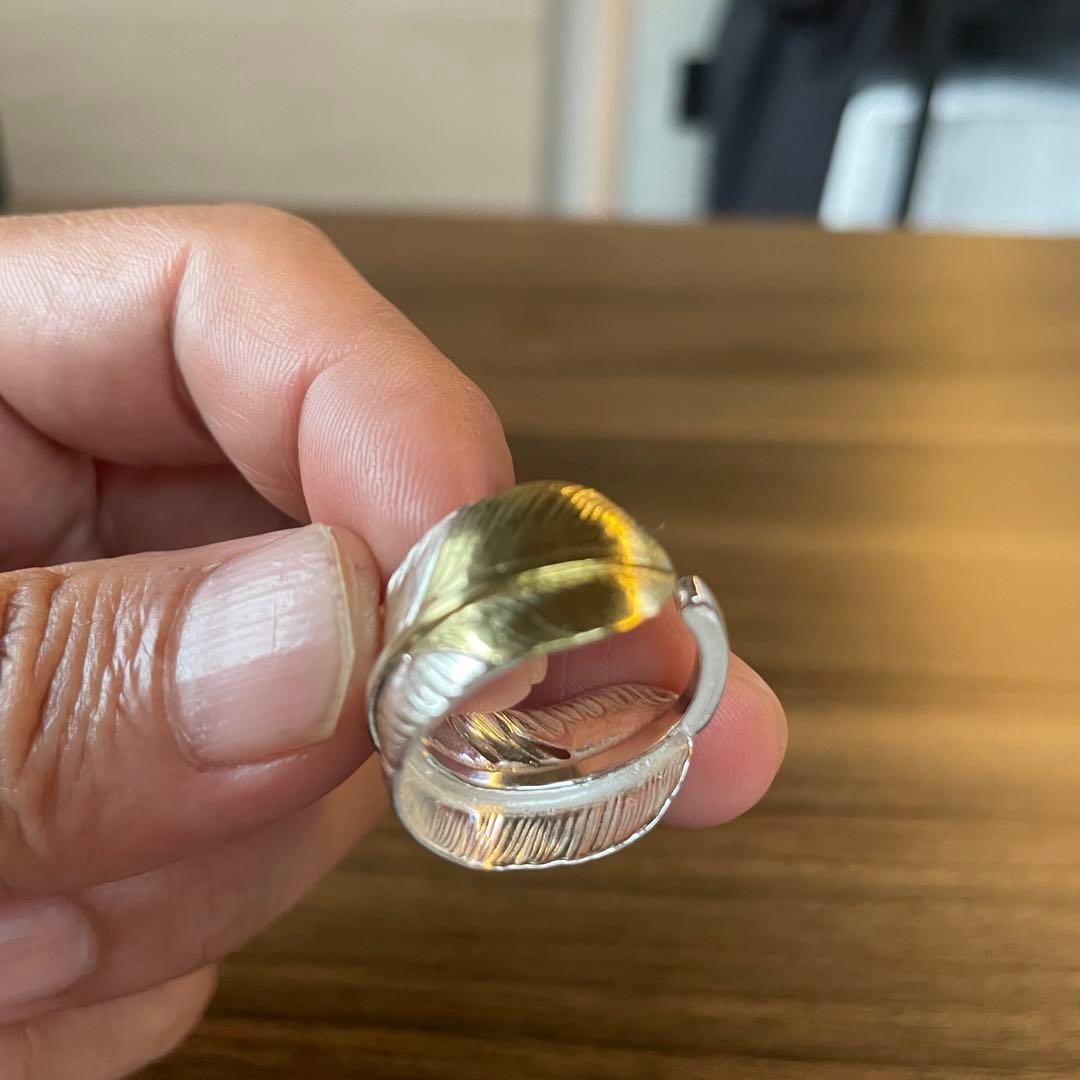 ラス1 先金 フェザー リング 指輪 アクセサリー ハンドメイド ノーブランド