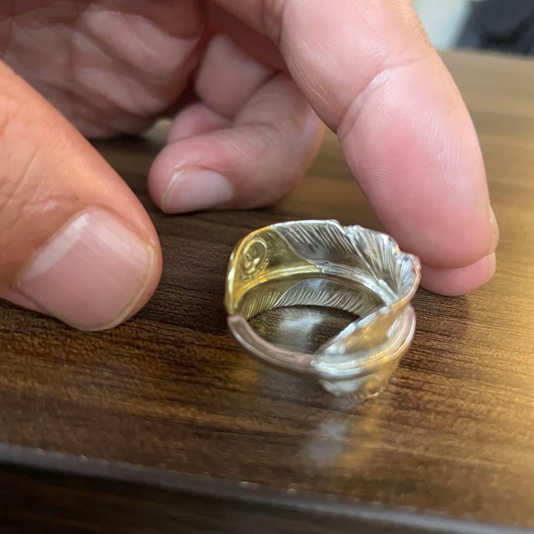 ラス1 先金 フェザー リング 指輪 アクセサリー ハンドメイド ノーブランド