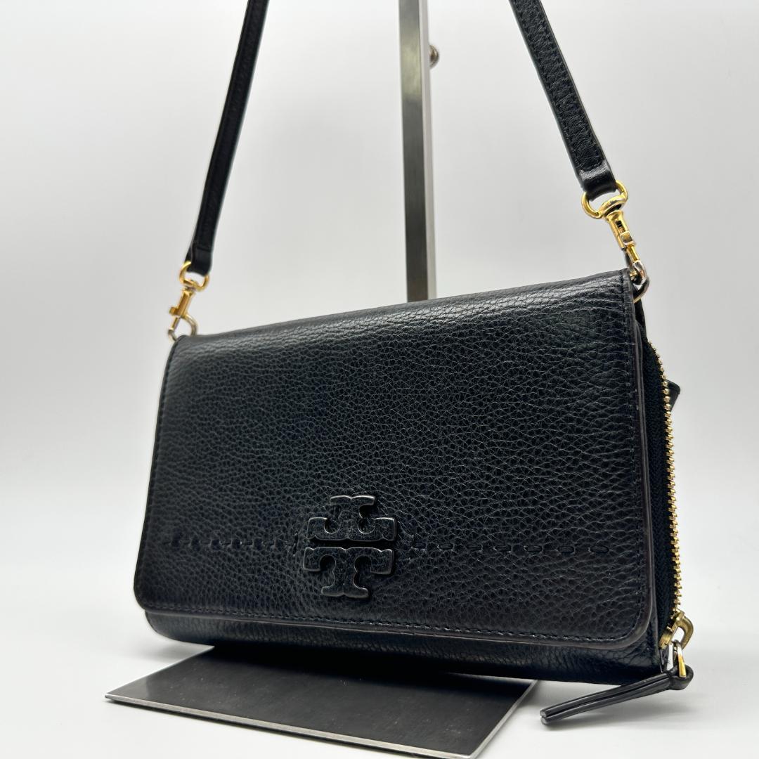 【極美品】 TORY BURCH ショルダーバッグ ウォレット マックグロー 黒
