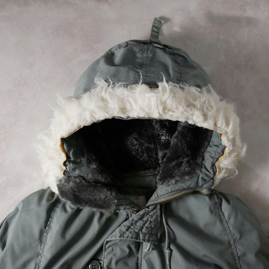 アメリカ軍 70s USA製 N-3B フライトジャケット カーキ M