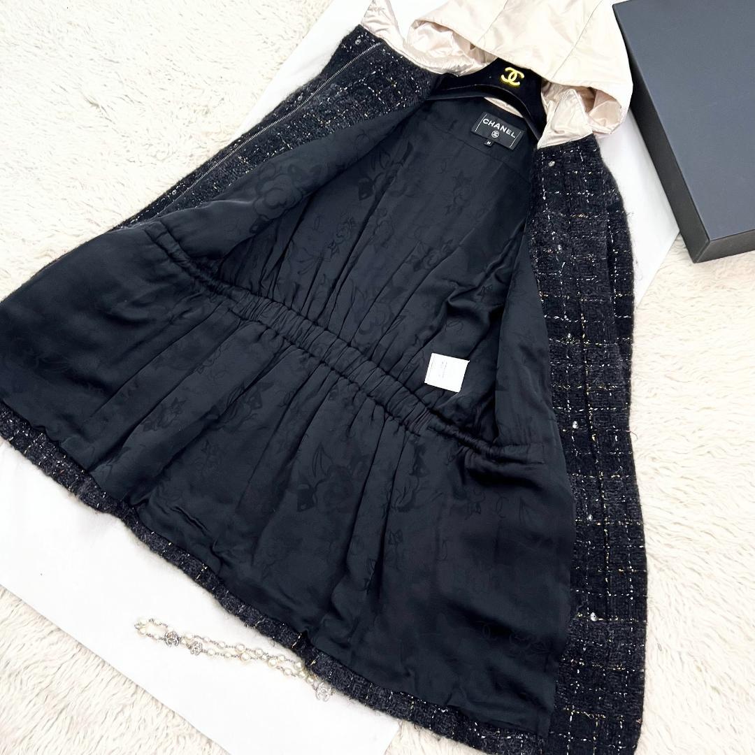 ★CHANEL★美品★ツイード★アルパカ★中綿★ダウン★フーディ★コート