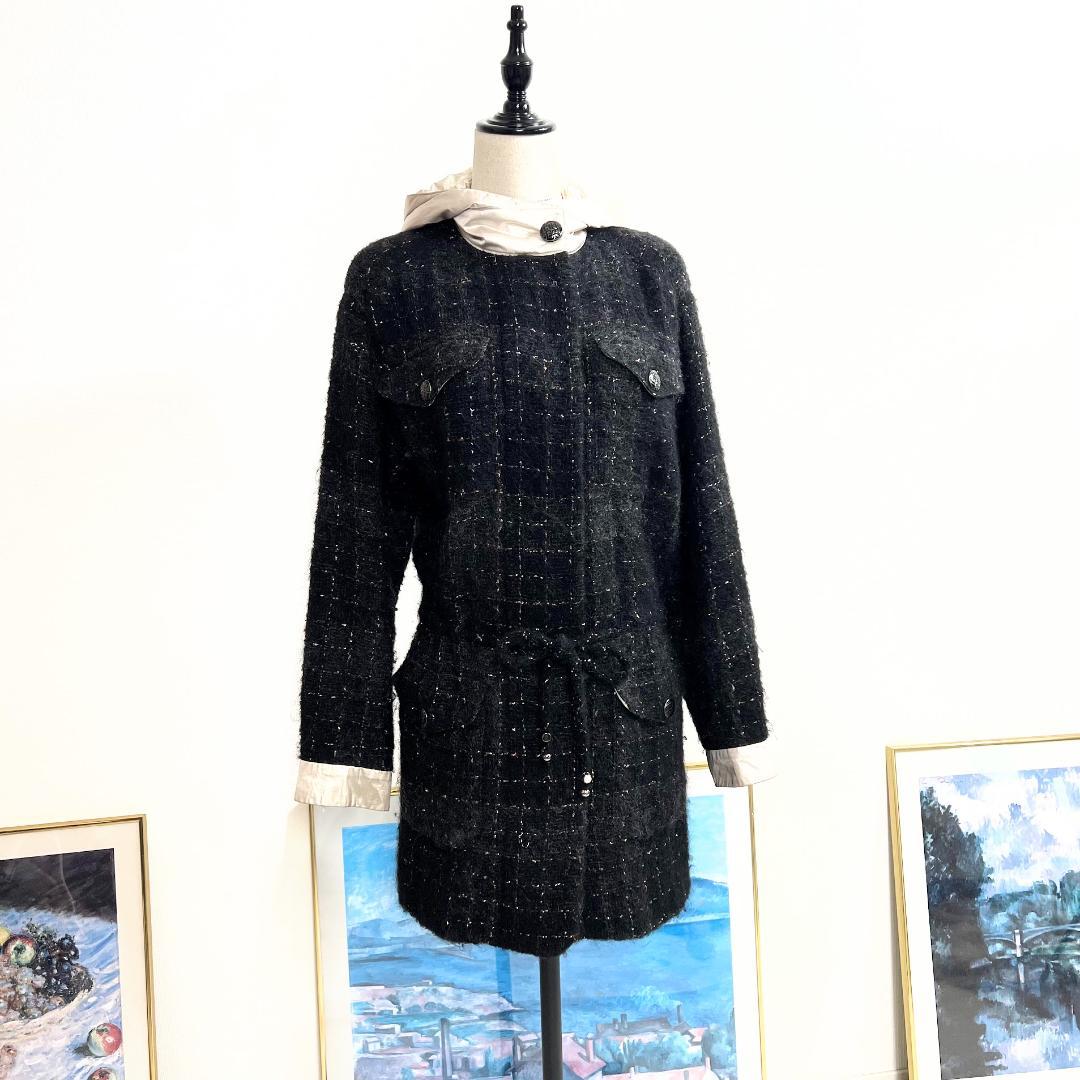★CHANEL★美品★ツイード★アルパカ★中綿★ダウン★フーディ★コート