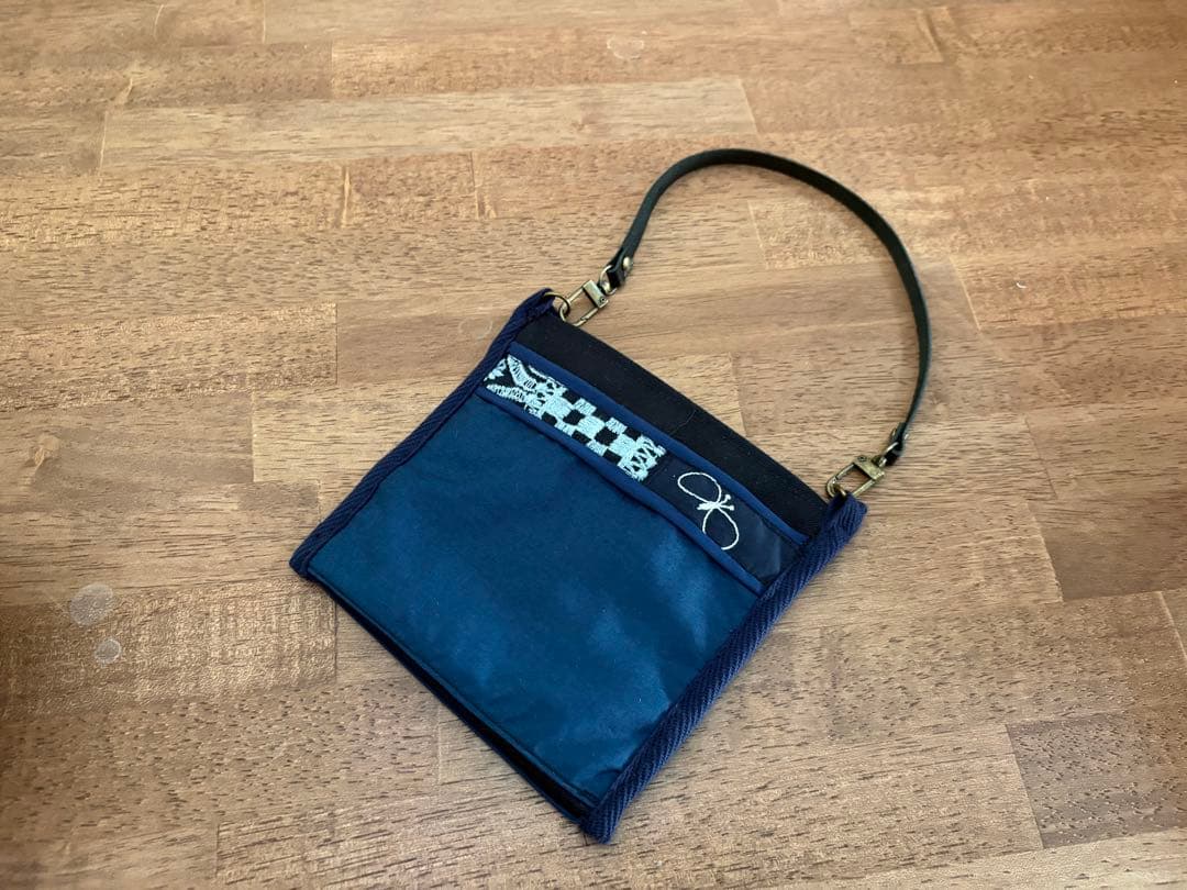 【ぽんぽこりん様】木工リング飾りバッグ＋ショルダー