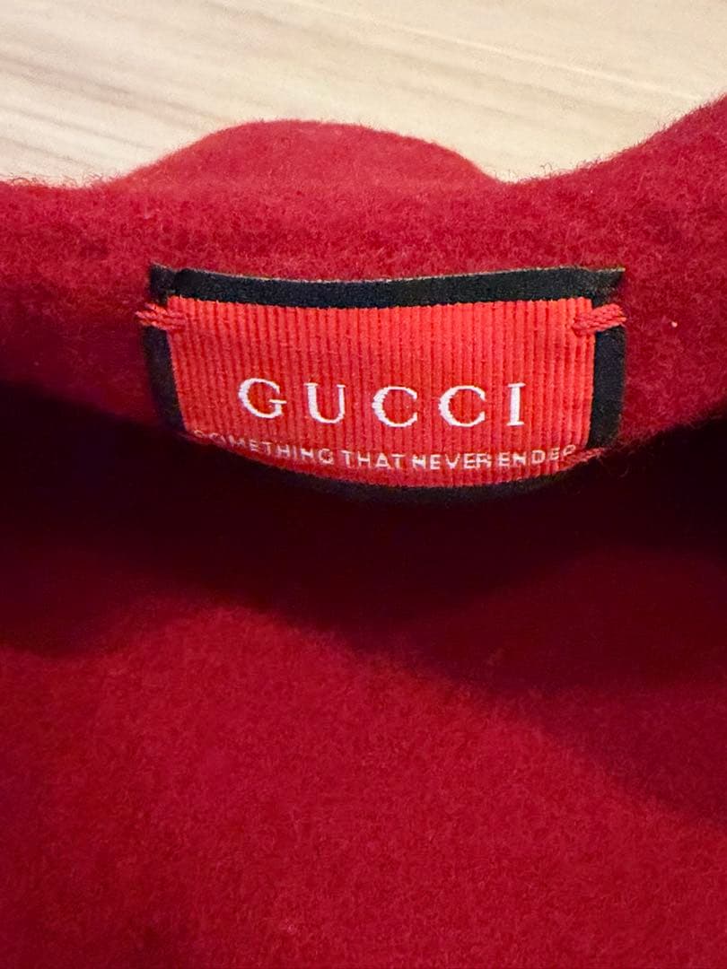 【セール中】GUCCI 赤 ウール ベレー帽