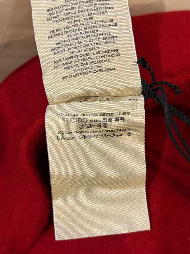 【セール中】GUCCI 赤 ウール ベレー帽