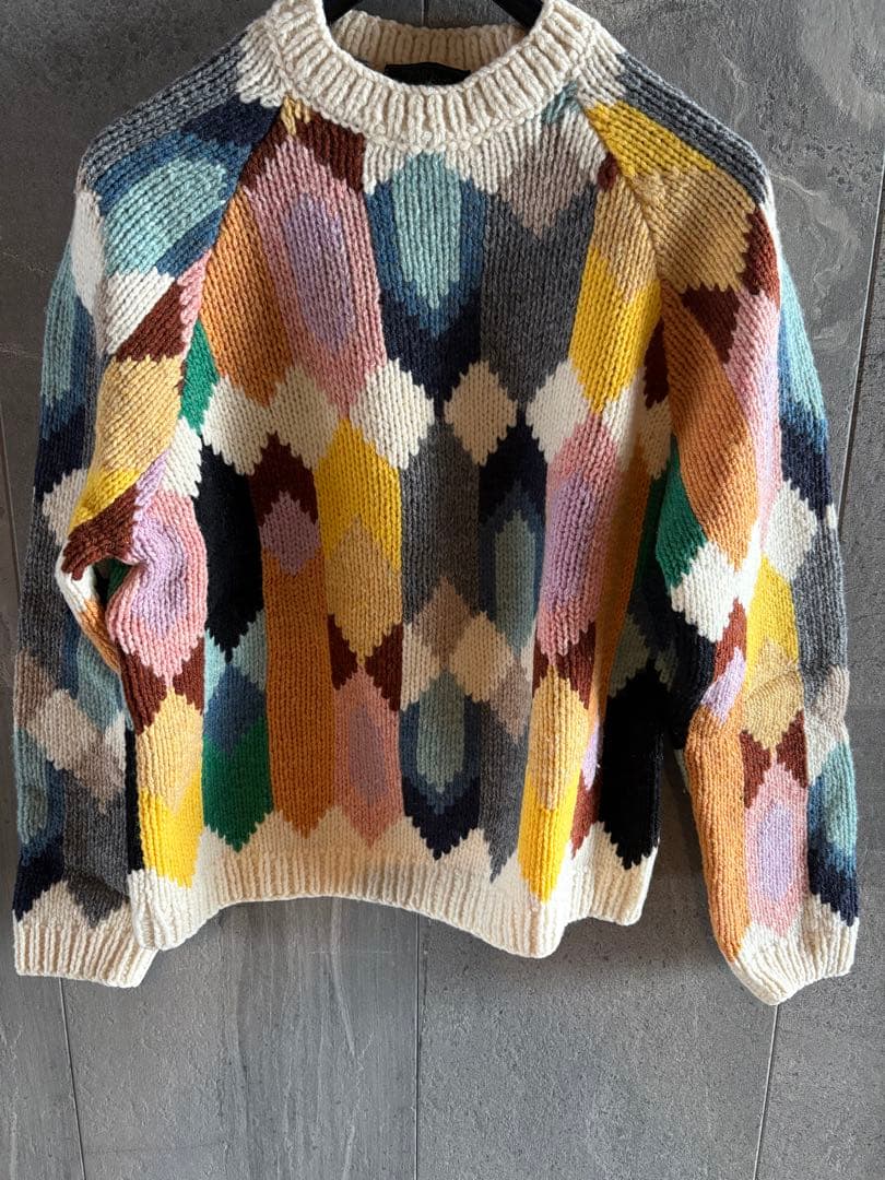 PRADA 18aw 2017aw 幾何学模様 総柄 ニット セーター