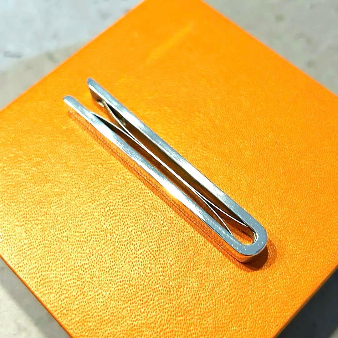 【超希少・美品】HERMES Hデザイン エブリン ネクタイピン Ag925