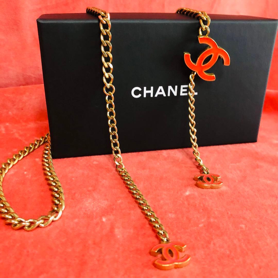 CHANEL vigntage チェーンベルト ココマーク ロゴ 箱付き