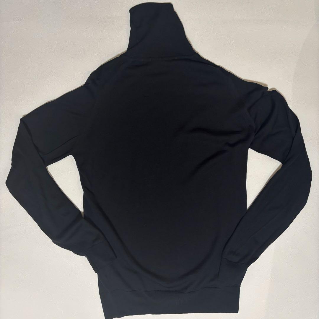 ジョンスメドレー タートルネックニット ブラック　メリノウール 英製 S定価5万