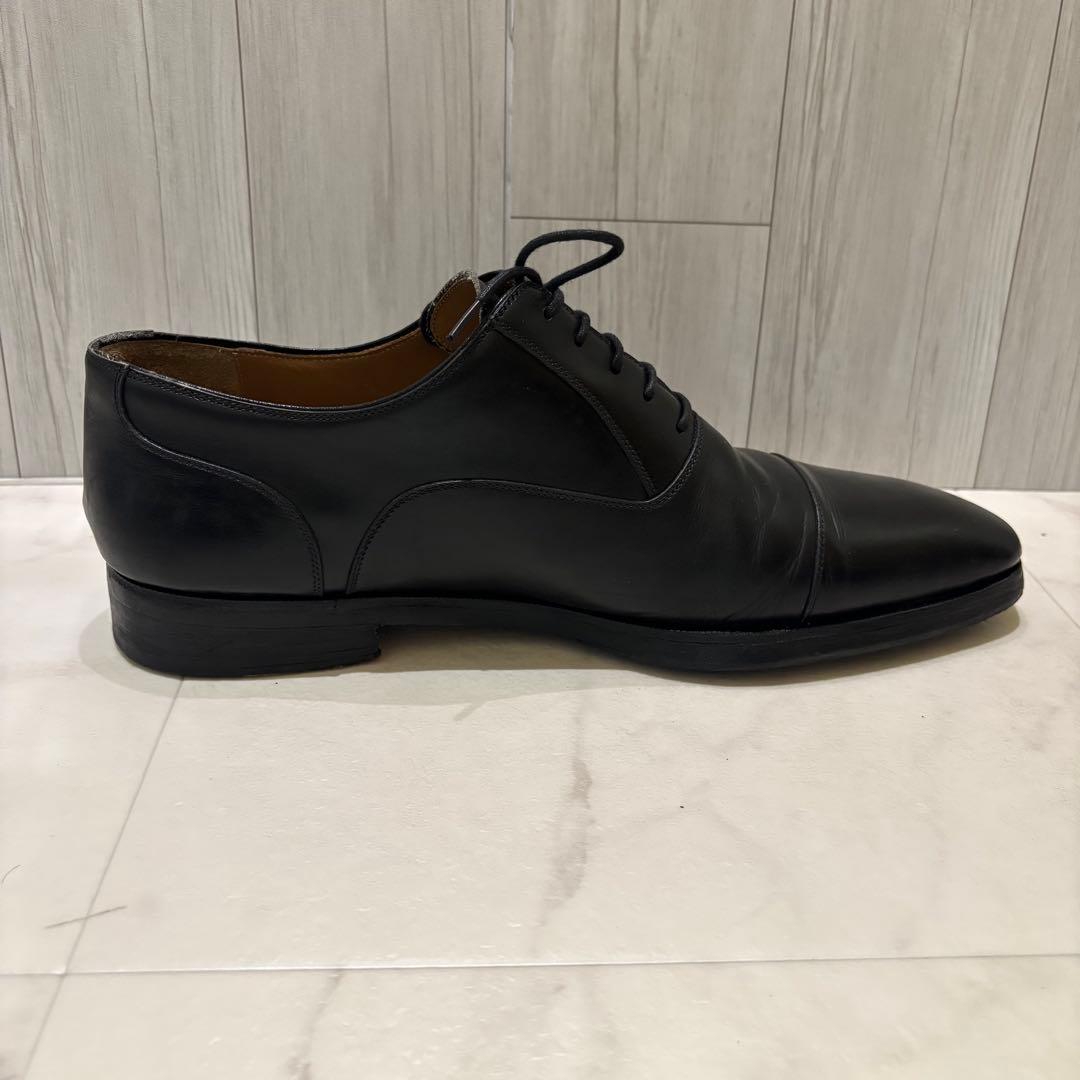 マグナーニ ストレートチップ 黒 レザー 革靴 26.5