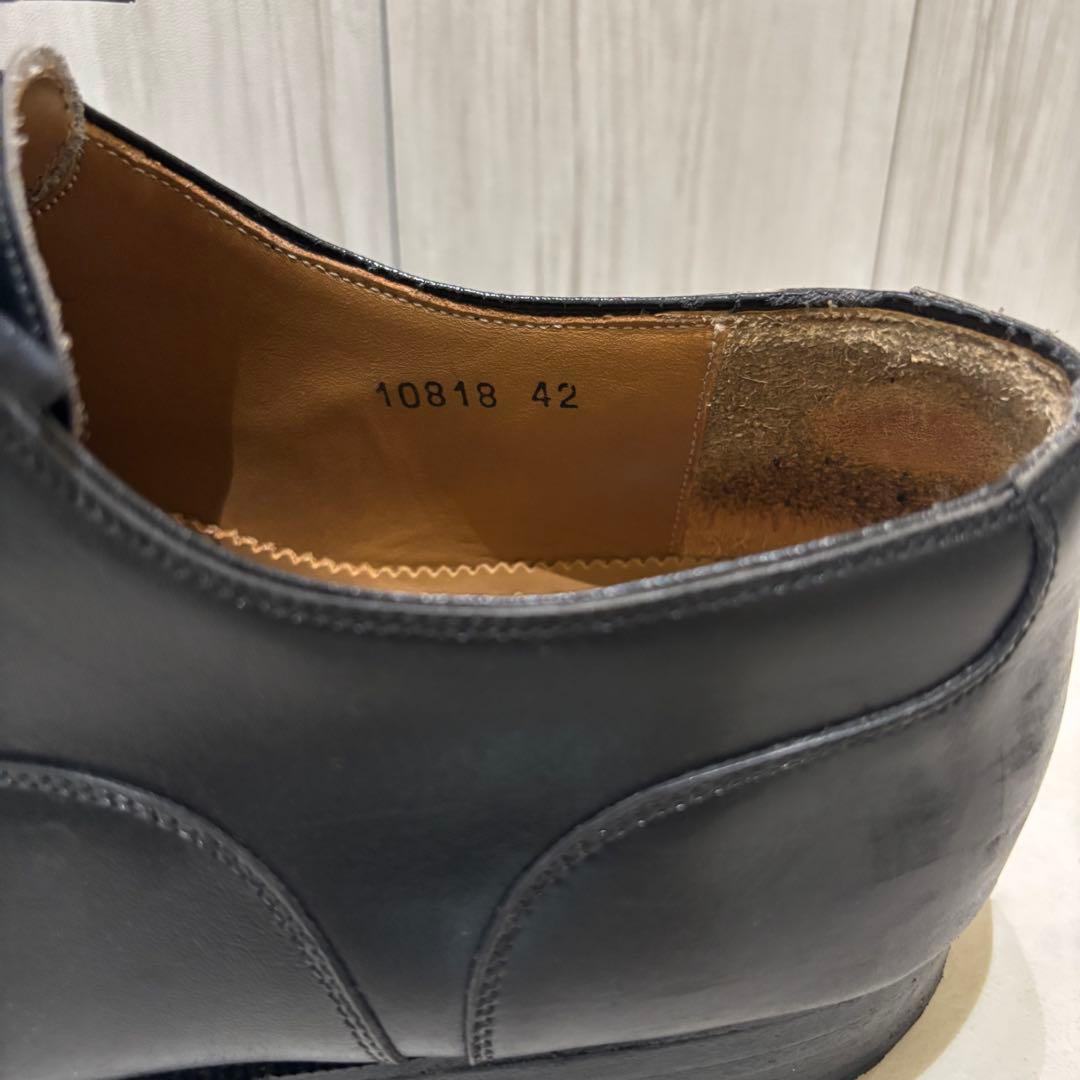 マグナーニ ストレートチップ 黒 レザー 革靴 26.5