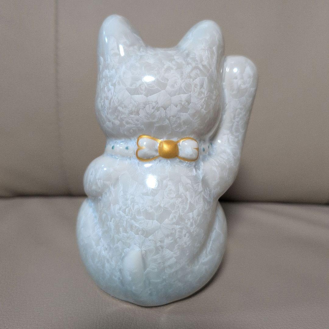 【箱付】陶あん　陶葊　招き猫　花結晶　京焼　清水焼　猫