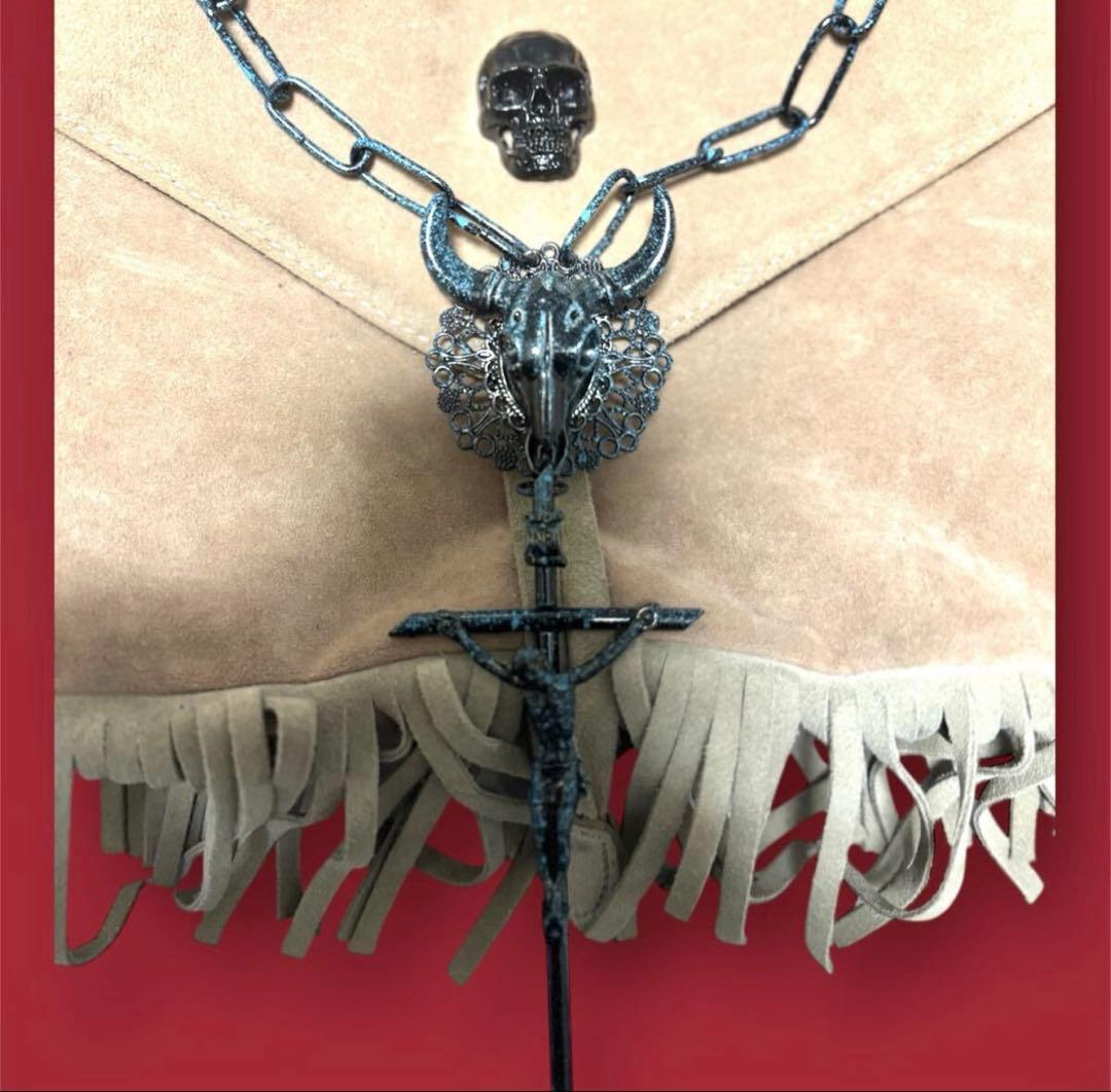 か*や様 1点物★激レア‼︎ジャンポールゴルチエ★スエードスカルフリンジショルダ