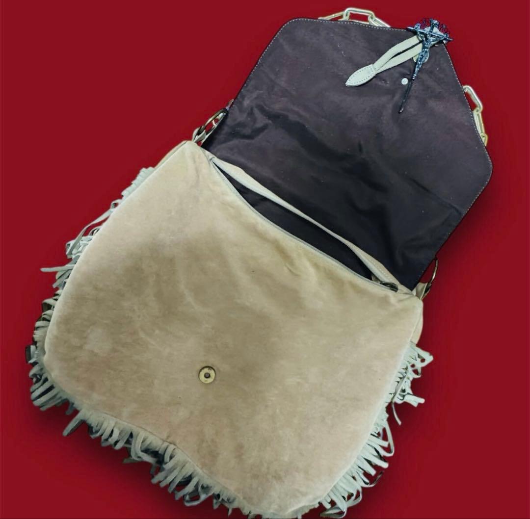 か*や様 1点物★激レア‼︎ジャンポールゴルチエ★スエードスカルフリンジショルダ