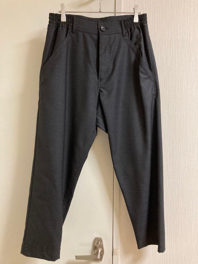 2022SS ギャルソン HOMME DUEX ウール チャコールグレーパンツ