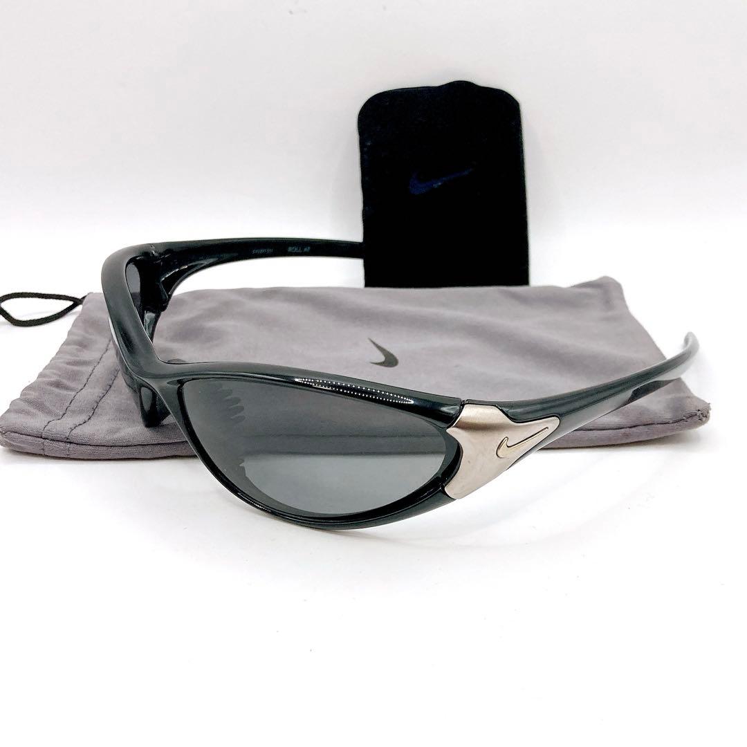 NIKE✨ナイキ　サングラス　サイドロゴ　ブラック　90s 00s Y2K