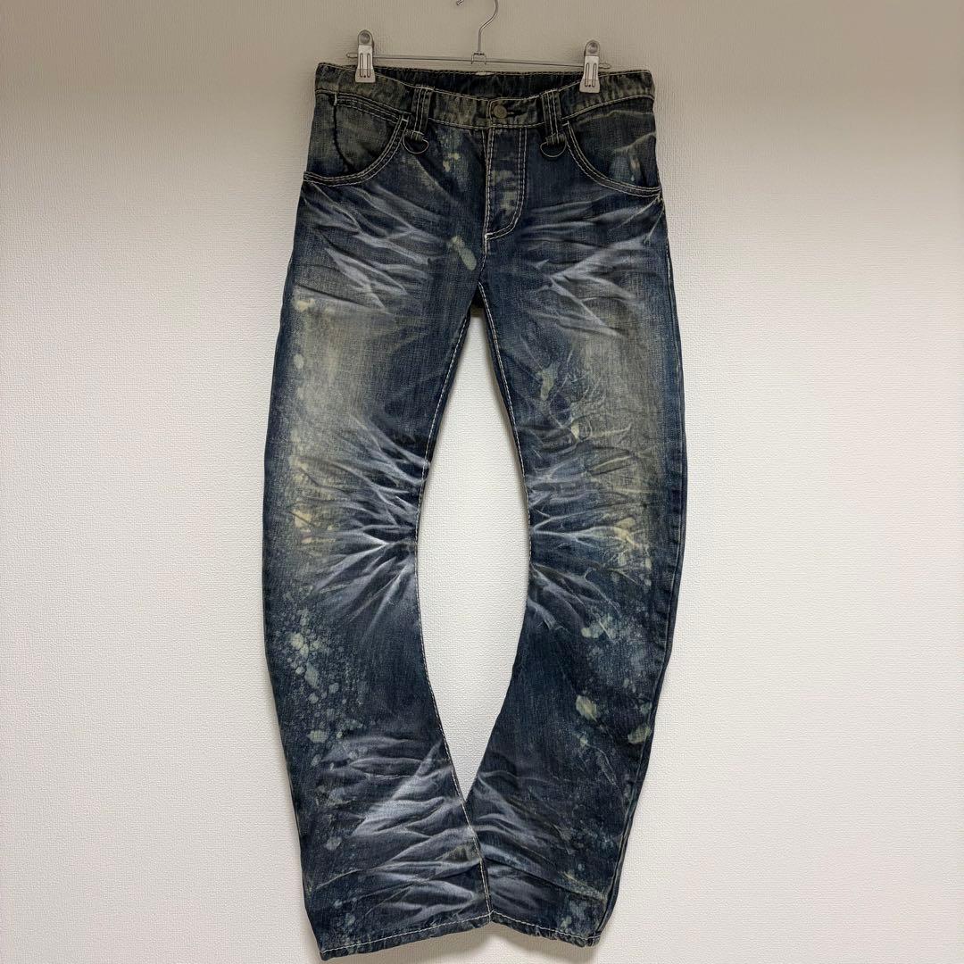 buffalo bobs 鬼ヒゲ バナナカット フレアデニム y2k