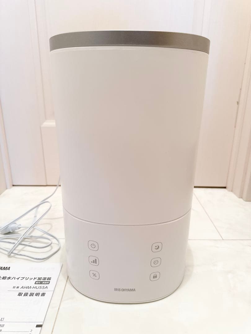 【美品】2025年製 アイリスオーヤマ 加湿器 AHM-HU55A-W ホワイト