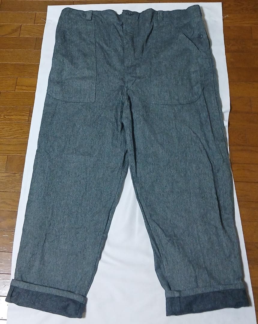 ヴィンテージ スイス軍 デニム ワークパンツ サイズ 4XL程度　軍物