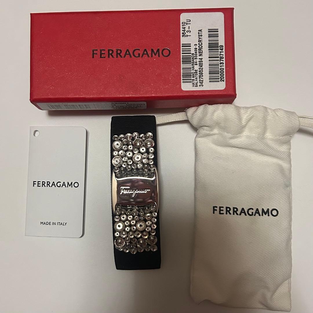 FERRAGAMO クリスタル ヘアアクセサリー バレッタ