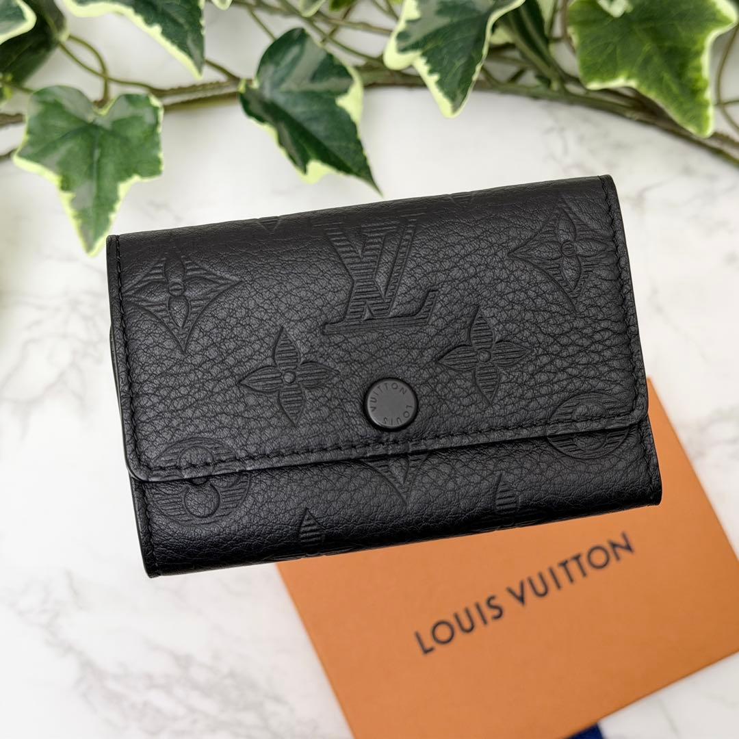 ルイヴィトン キーケース ミュルティクレ 6 モノグラム・シャドウ 現行品 黒