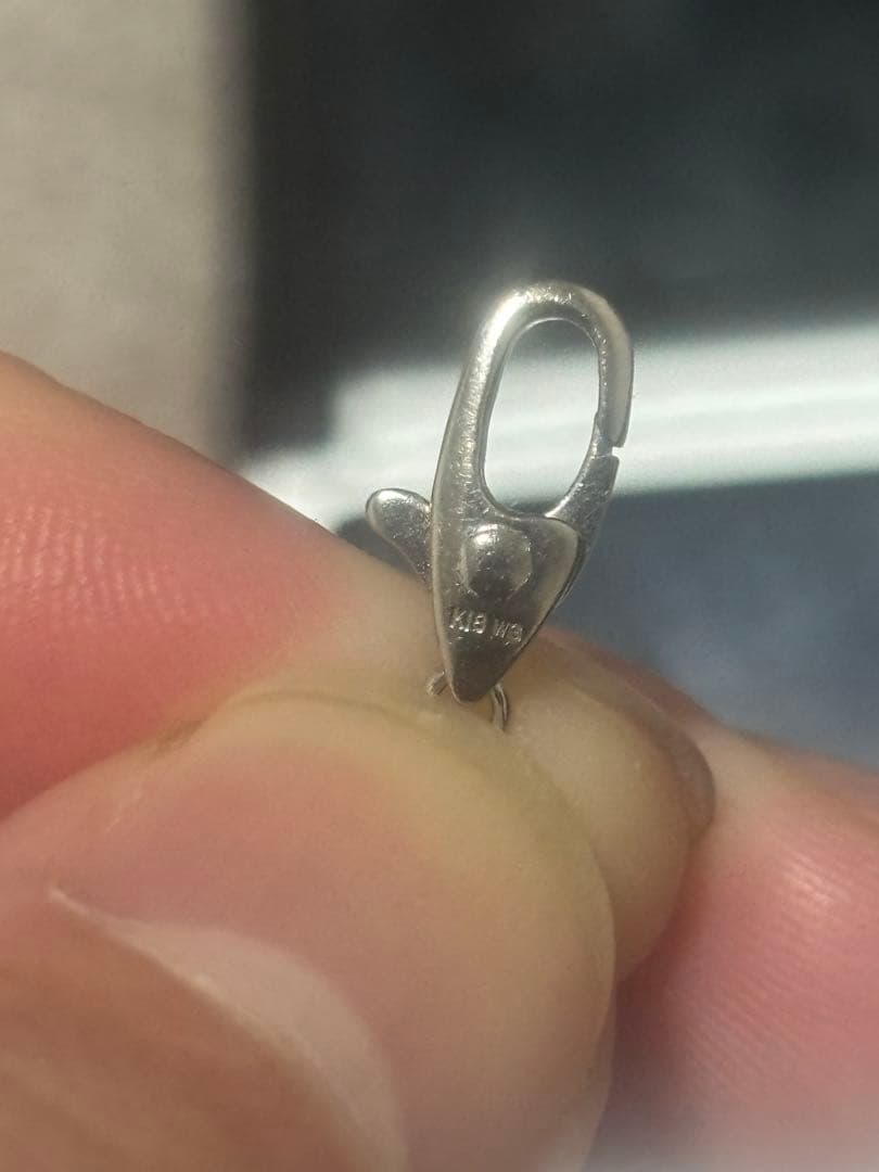 K18wg 18金 ビーズチェーン ネックレス