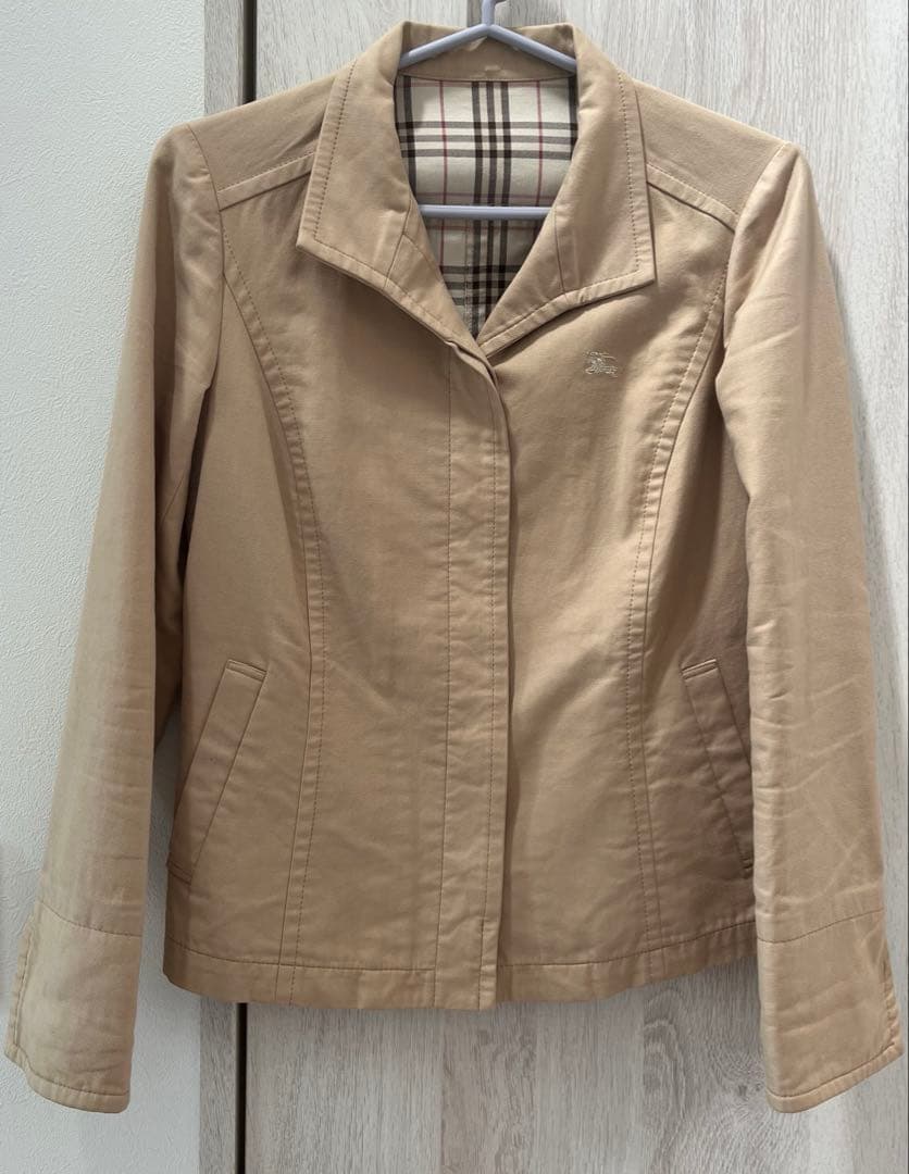 バーバリー ブルーレーベル ベージュ ジャケット チェック