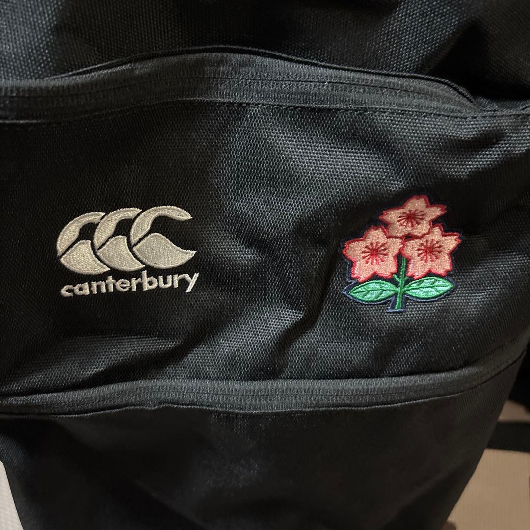 Canterbury ブラック バックパック 最新ラグビー日本代表花刺繍激レア