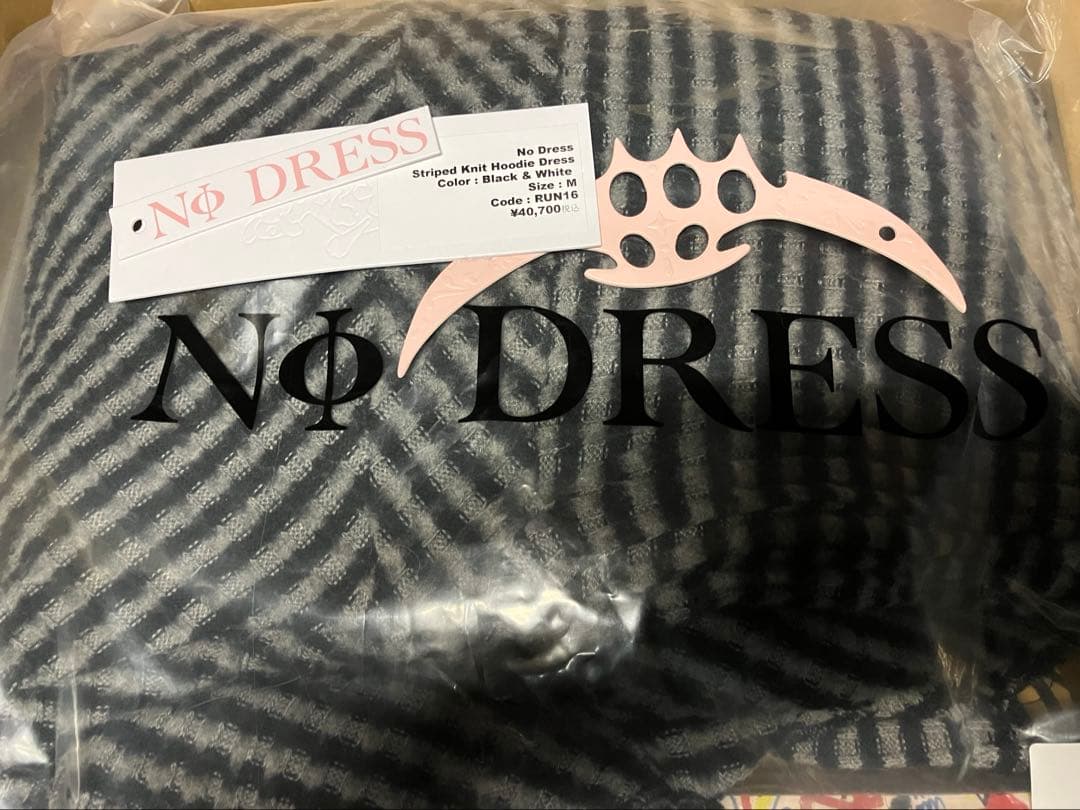 nodress knit hoodie dress ノードレス itimi