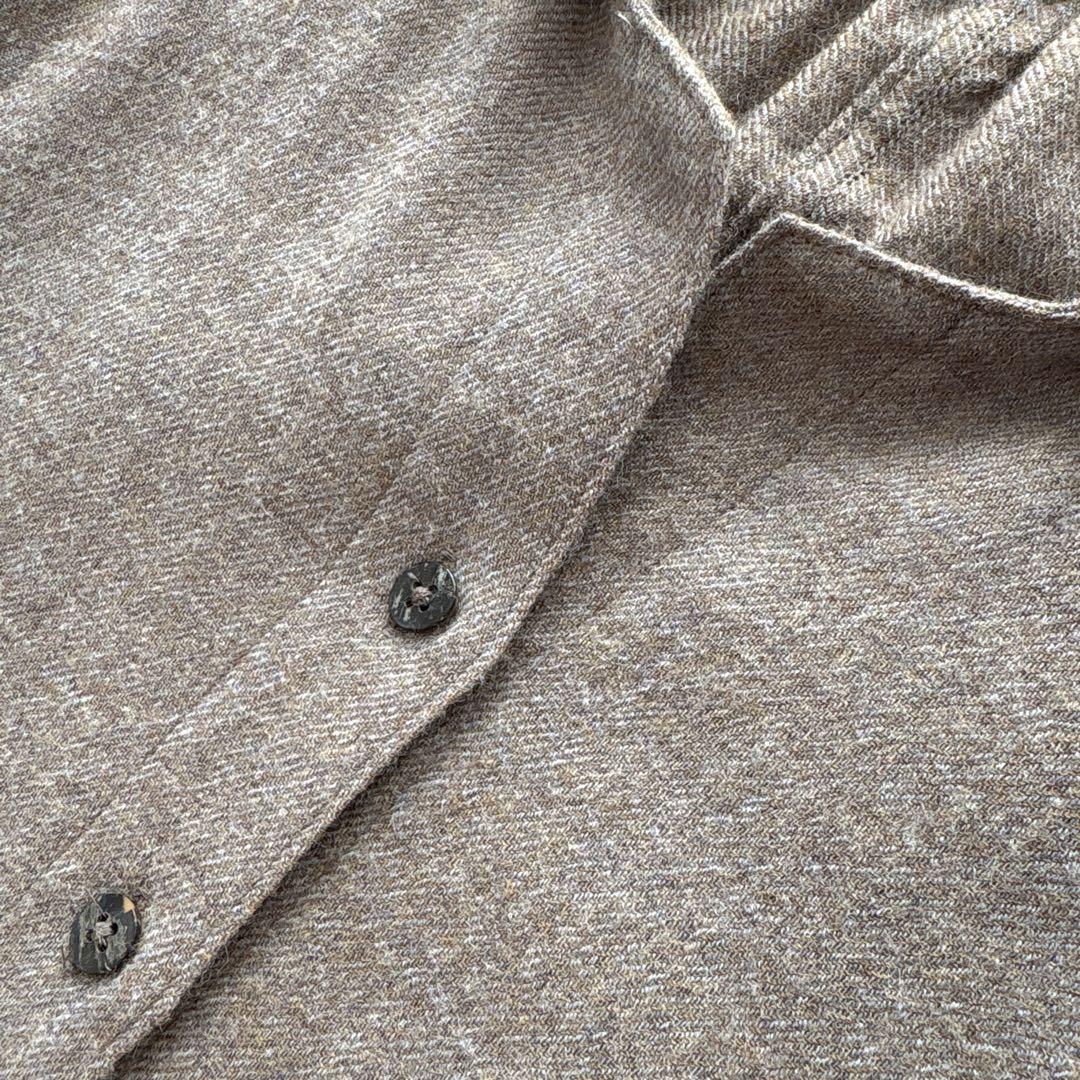 SA-RAH ウール　シャツワンピース　タック　ギャザーワンピース