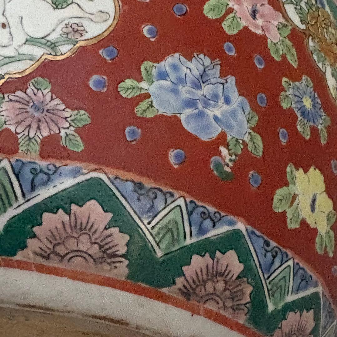 古伊万里◎兎図赤絵火鉢