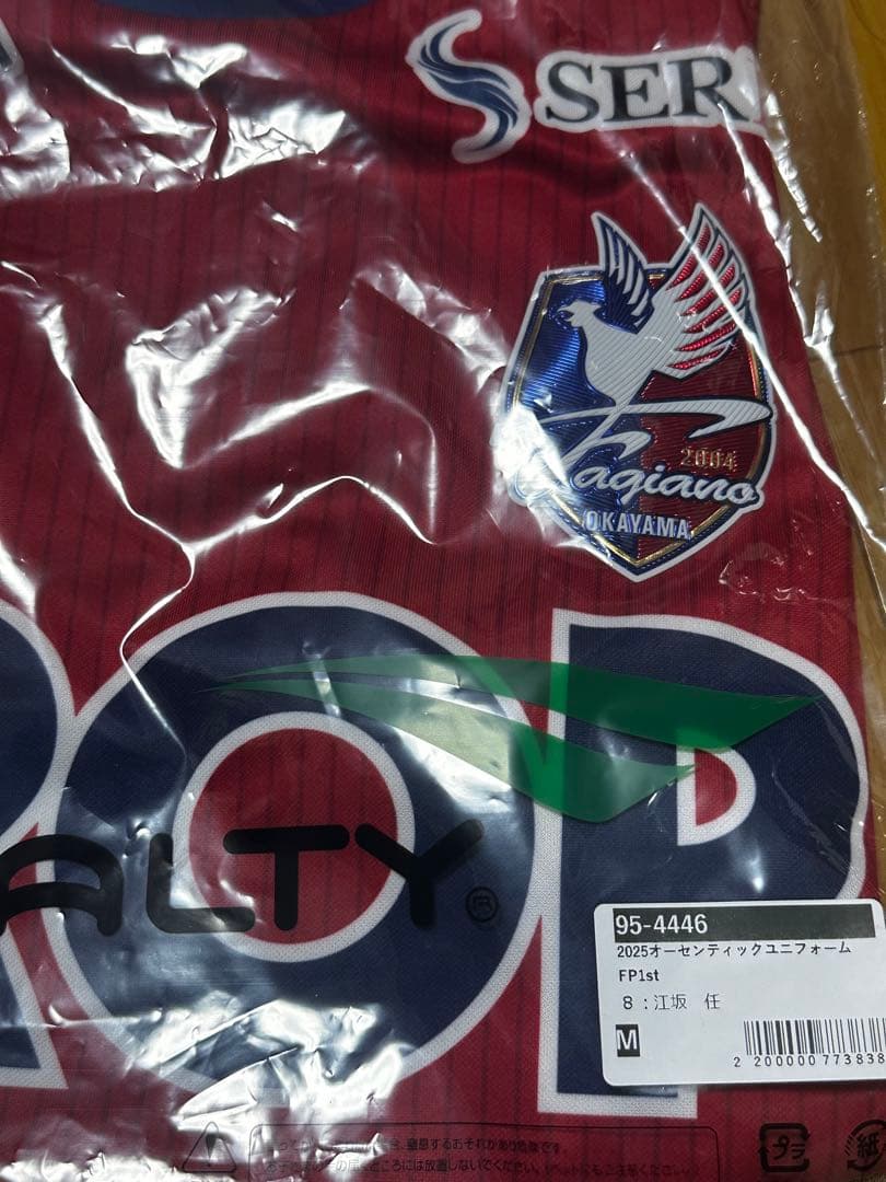 ファジアーノ岡山　ユニフォーム　M 江坂任