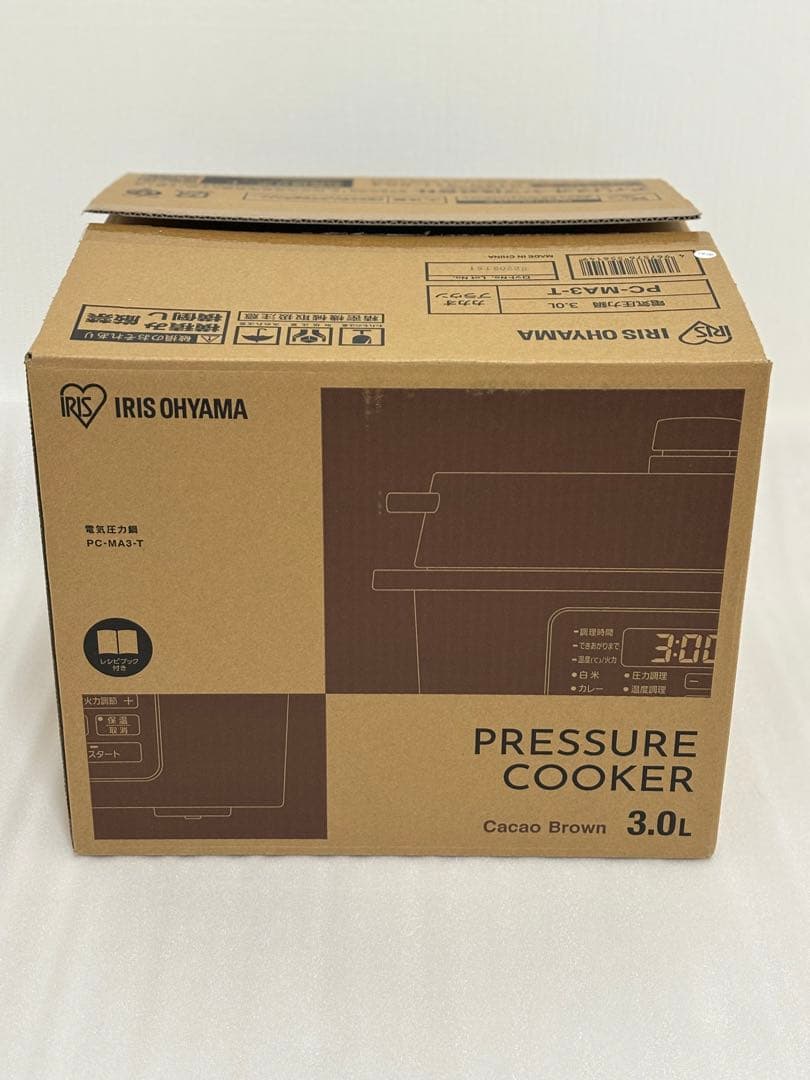 アリスオーヤマ　電子圧力鍋 3.0L カカオブラウン　PC-MA3-T
