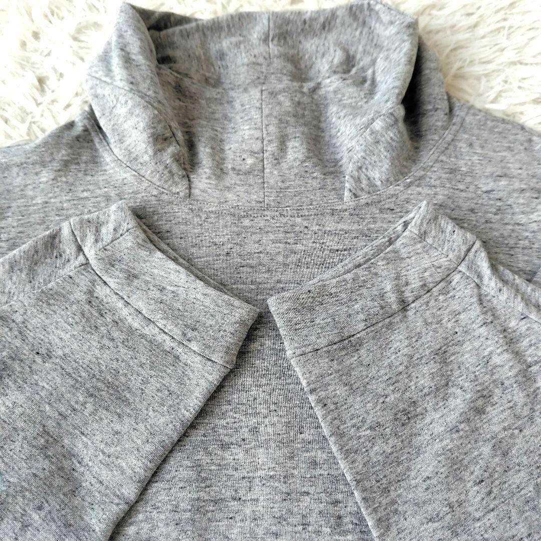 美品 センソユニコ 慈雨 ジウ プルオーバー 異素材 パッチワーク グレー 40