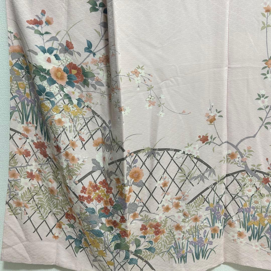 【 さらに値下げ 】　 色鮮やかな手描き友禅　訪問着　花柄　着物スキ倶楽部３１８