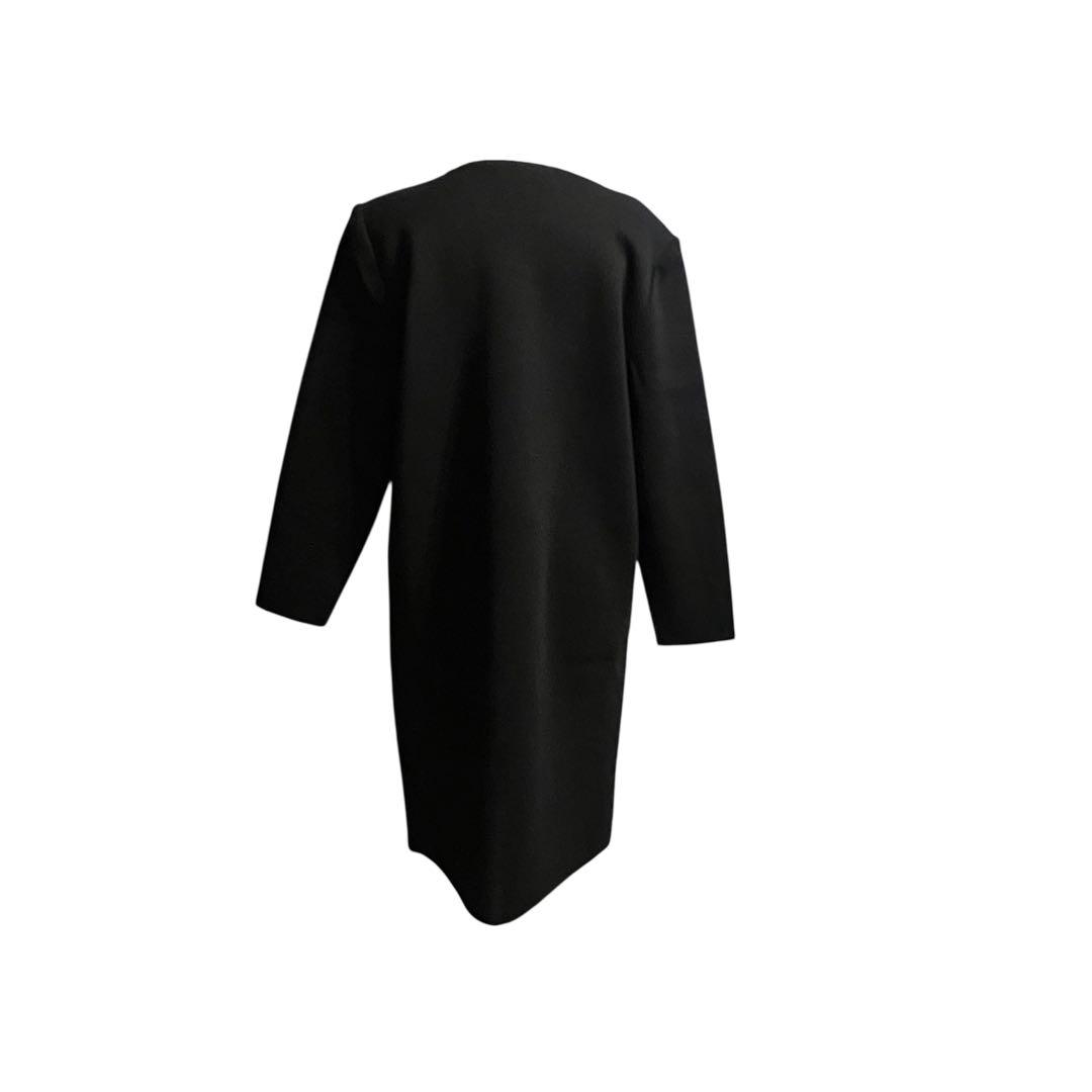 イブサンローラン ブラック ワンピース ウール L 金ボタン 膝丈