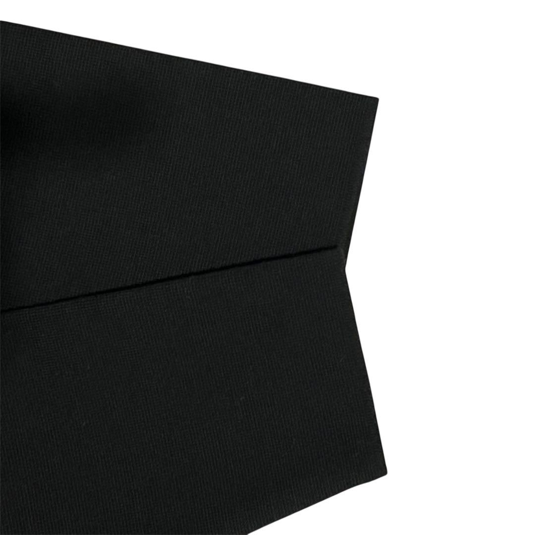 イブサンローラン ブラック ワンピース ウール L 金ボタン 膝丈