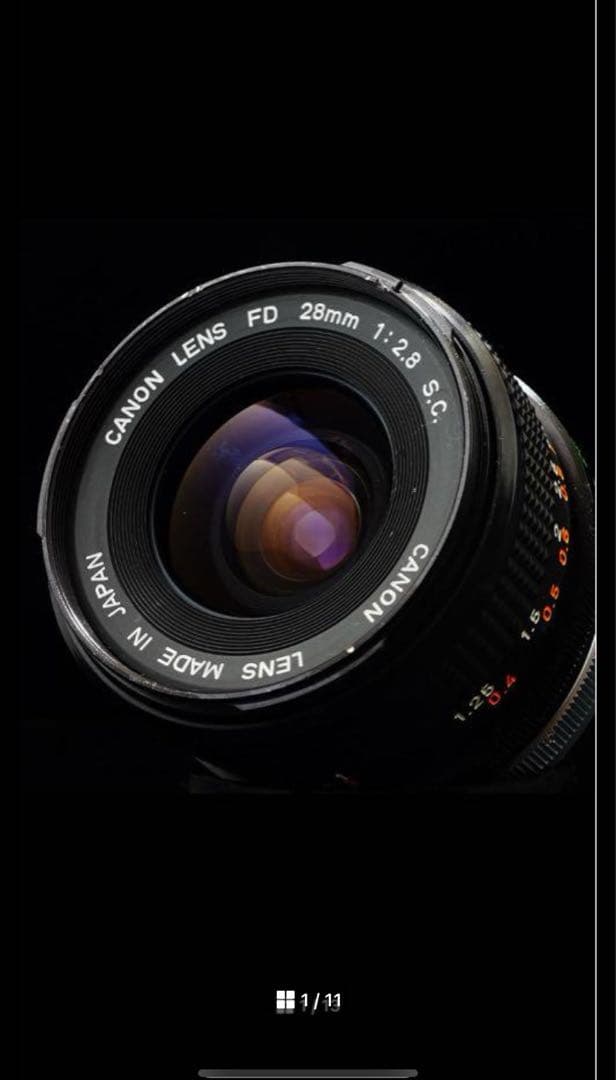 【極美品】動作◎ キャノン FD 28mm F2.8 S.C 74150