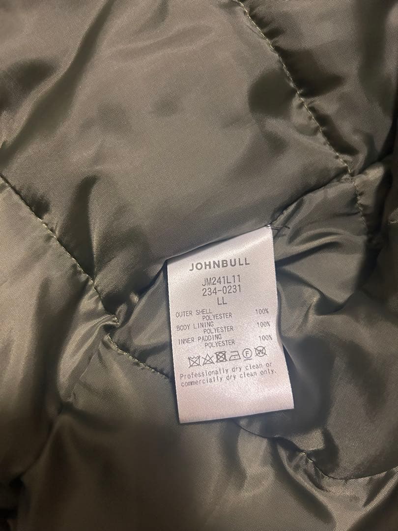 JOHNBULL ジョンブル ミリタリー中綿ジャケット LLサイズ カーキ