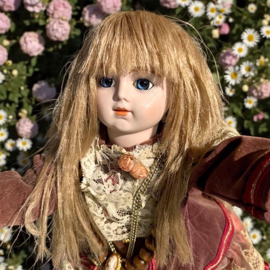 焼きみかん ビスクドール ブリュ ジュン ローズレッドドレス レッドボネ