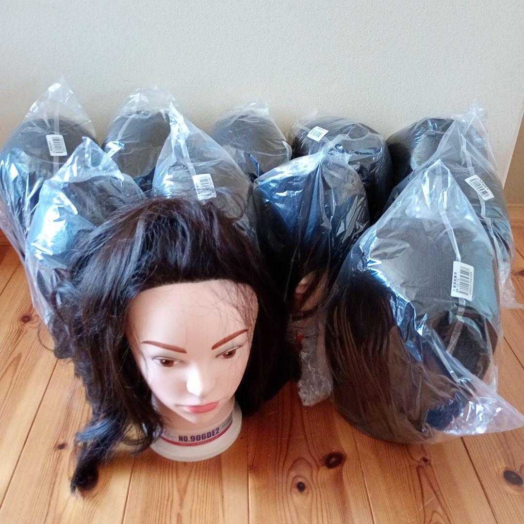 新品未使用10体、使用済み1体　 美容師国家試験練習用ウィッグ