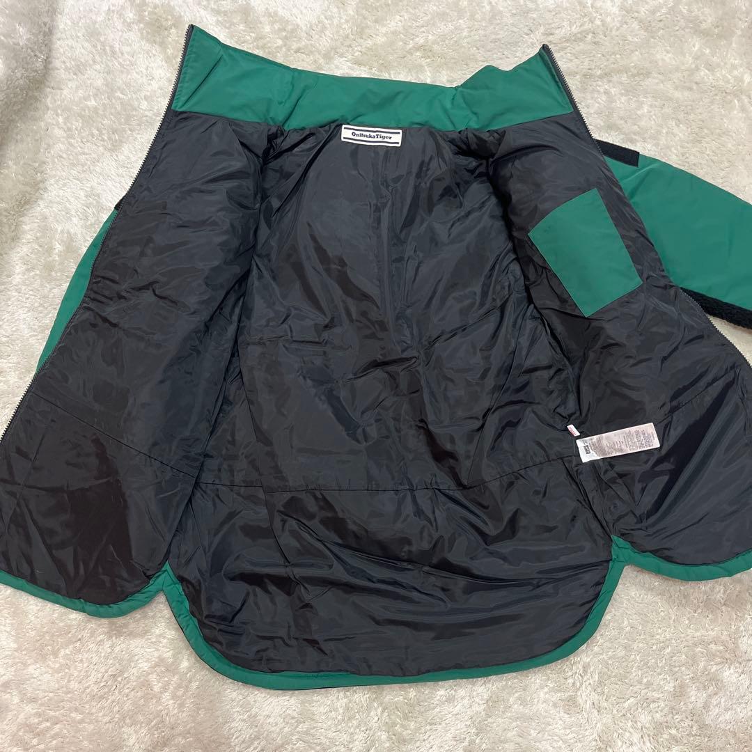 新品　Onitsuka Tiger ダウンジャケット　グリーン　Lサイズ