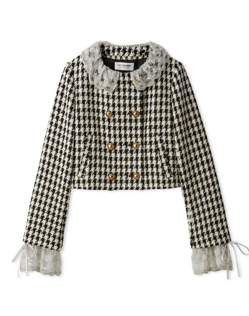 LILY BROWN スカラップビジューアタッチドジャケット