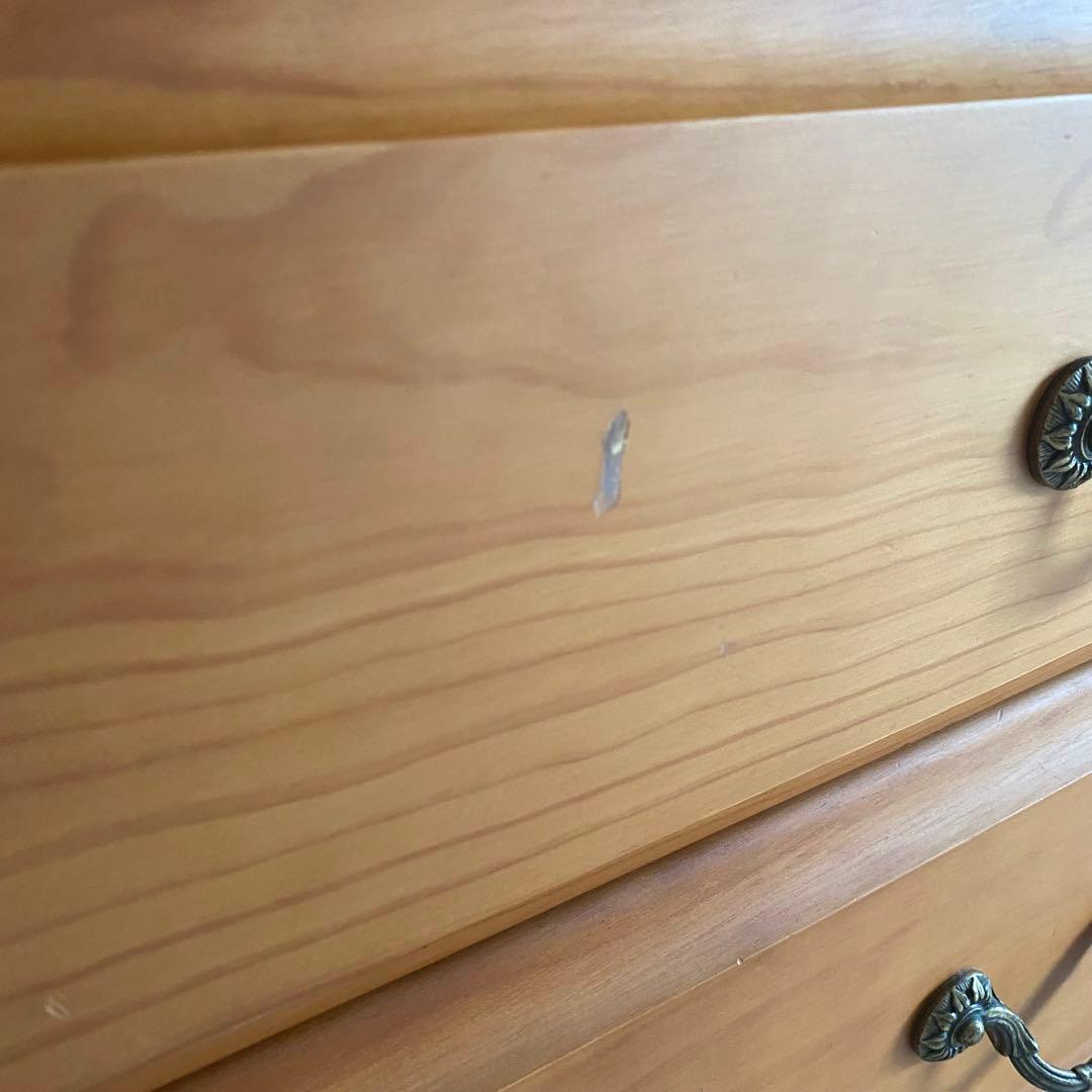 アンティーク　チェスト　カントリー　北欧　丸脚　フレンチカントリー　家具　棚