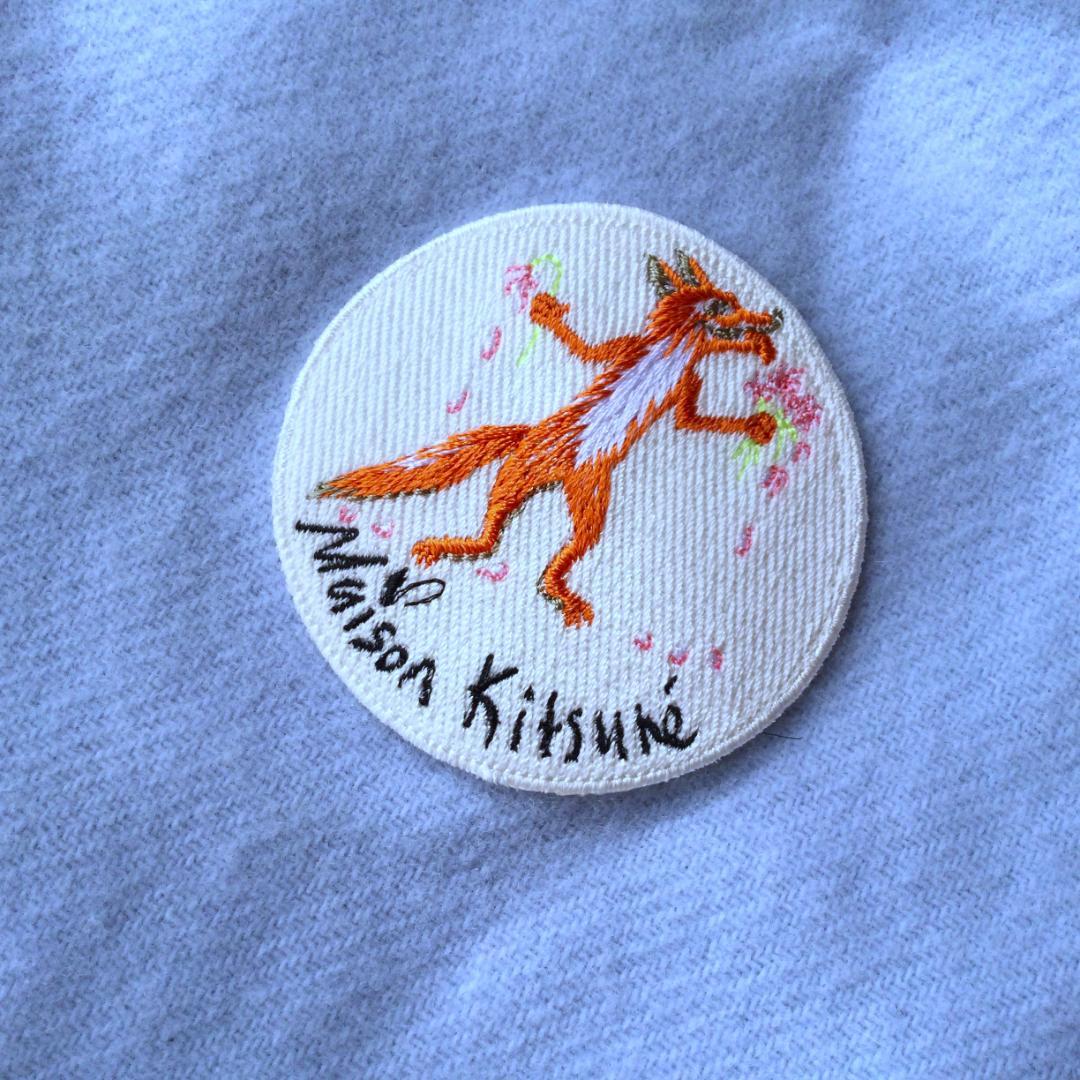 美品　 メゾンキツネ　大判ストール　オンリーフラワーフォクス　メンズ　レディース