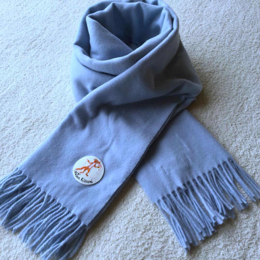 美品　 メゾンキツネ　大判ストール　オンリーフラワーフォクス　メンズ　レディース