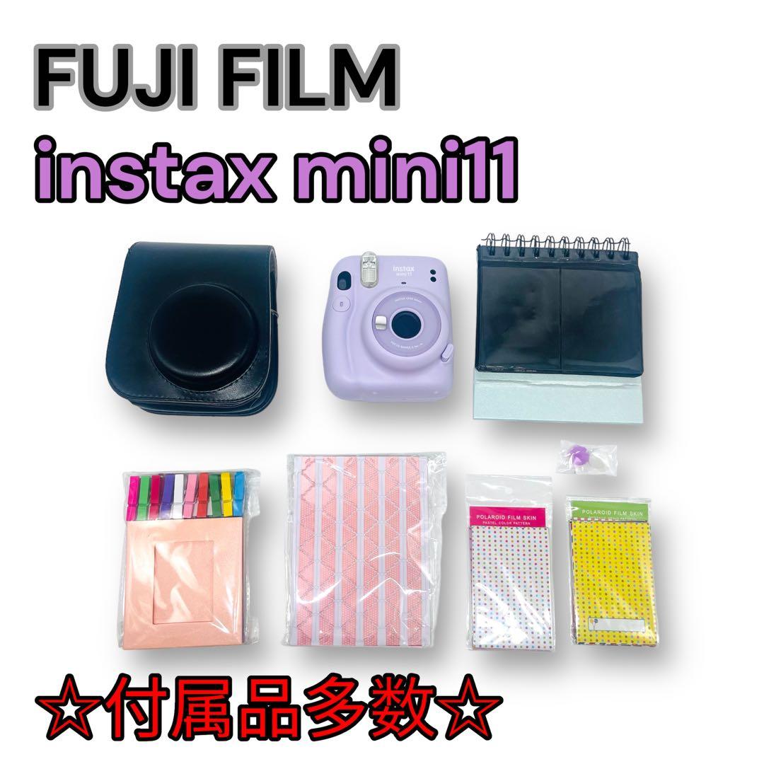 instax mini 11 チェキ　パープル　カメラ