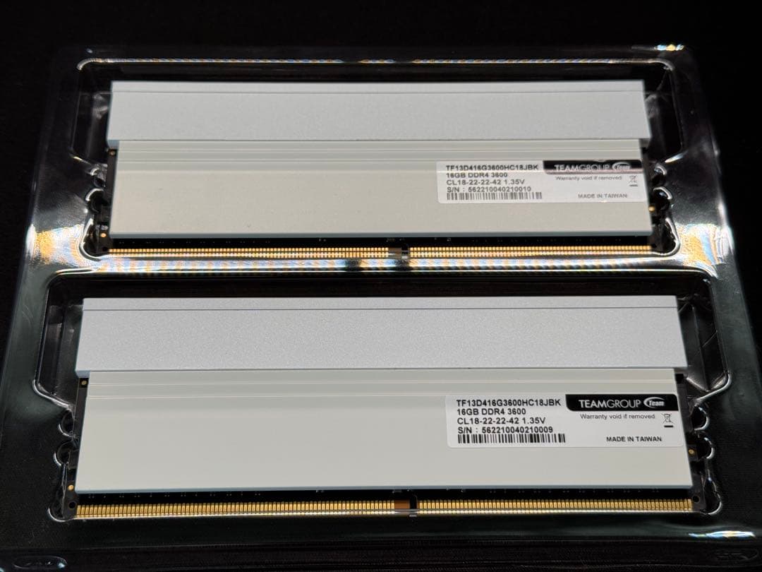 T-Force XTREEM ARGB 3600MHz 32GBメモリ