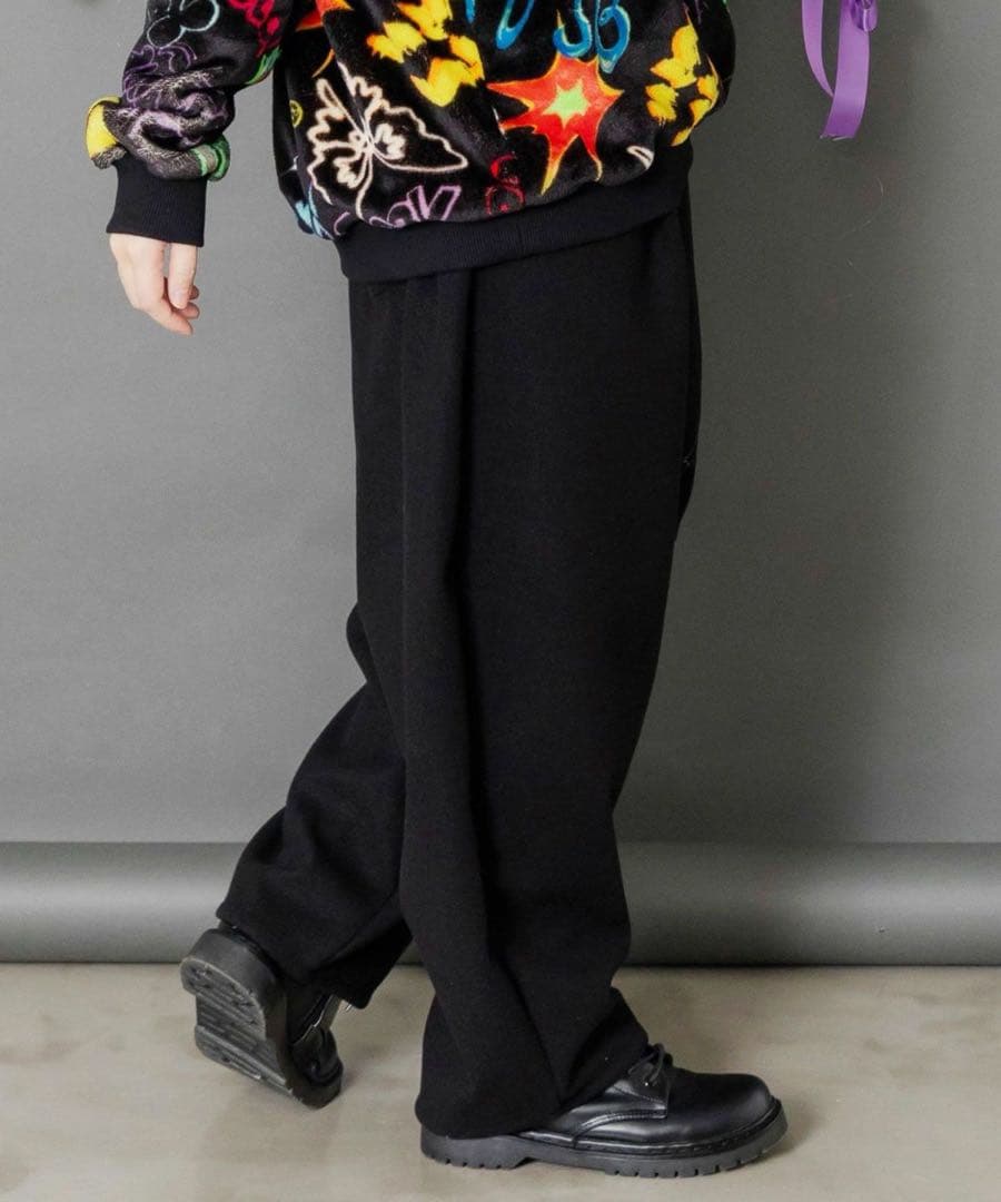 新品タグ付 スカラー　153765：POP刺繍起毛あったかパンツ